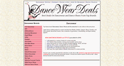 Desktop Screenshot of danceweardeals.com